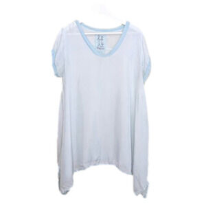 Johnny Was‎ Pete & Greta Tunic Top Womens Size S Lagenlook Oversized Boho Blue